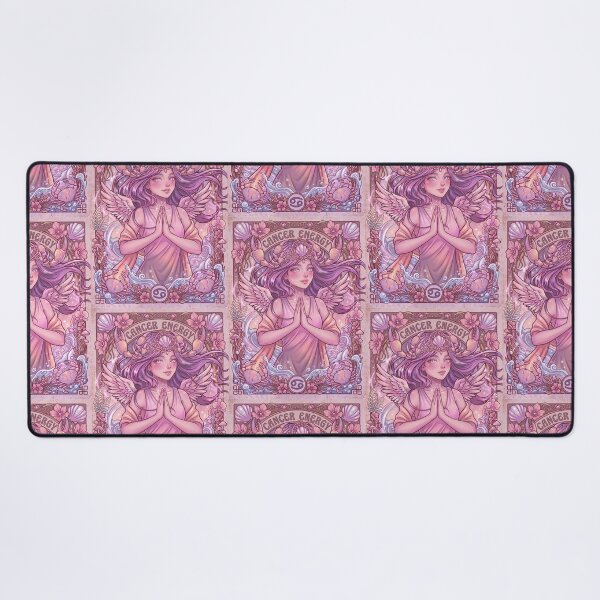 Item preview, Cancer Zodiac Goddess Art | Cancer Energy Celestial Astrology Illustration | Pastel Anime Fantasy Girl | Crab Zodiac Sign | Art Nouveau Horoscope Wall Art | Cancer Birthday Gift designed and sold by RSDigitalPrintDesign.