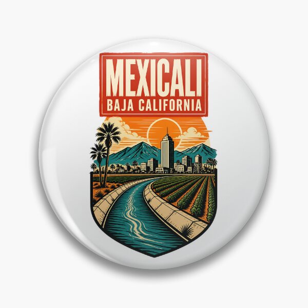 Item preview, Mexicali Baja California, Mexico Vintage Travel Tourism Art designed and sold by TravelersGems.