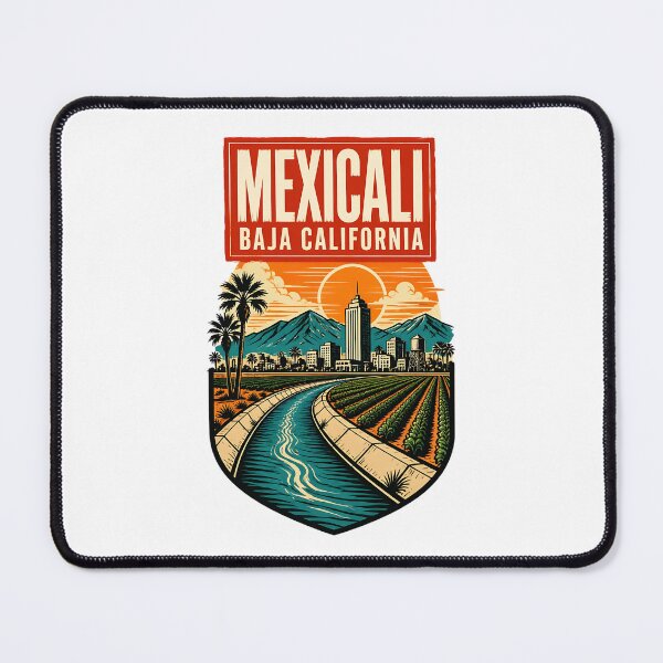 Item preview, Mexicali Baja California, Mexico Vintage Travel Tourism Art designed and sold by TravelersGems.