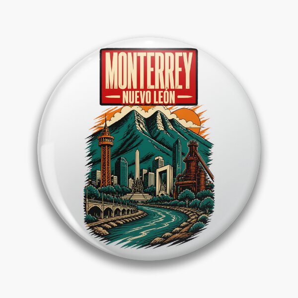 Item preview, Monterrey Nuevo Leon, Mexico Vintage Travel Tourism Art 2 designed and sold by TravelersGems.