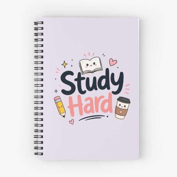 Item preview, Study Hard Cute Kawaii Student Motivation Typography | Book & Pencil Aesthetic Sticker designed and sold by Sanika arts .