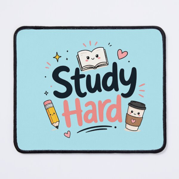 Item preview, Study Hard Cute Kawaii Student Motivation Typography | Book & Pencil Aesthetic Sticker designed and sold by Sanika arts .