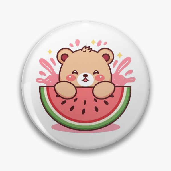 Item preview, Adorable Watermelon Bear Sticker | Kawaii Summer Animal Design designed and sold by Stylestickers55.