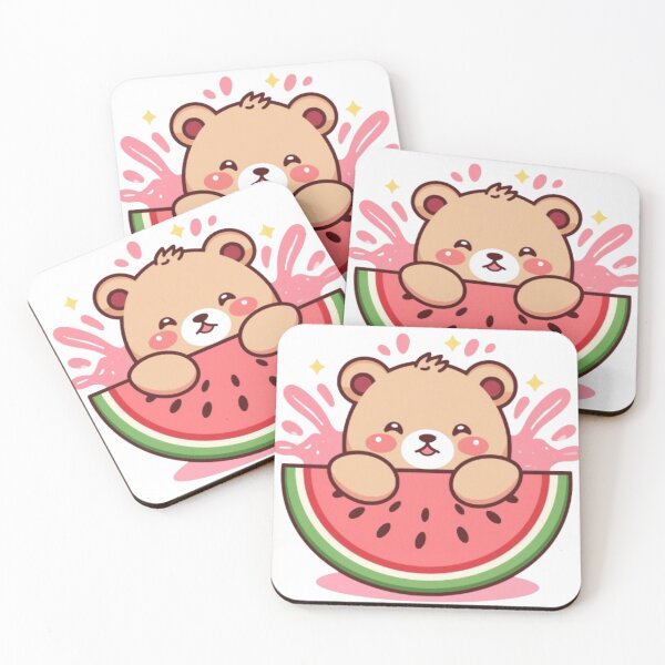 Item preview, Adorable Watermelon Bear Sticker | Kawaii Summer Animal Design designed and sold by Stylestickers55.