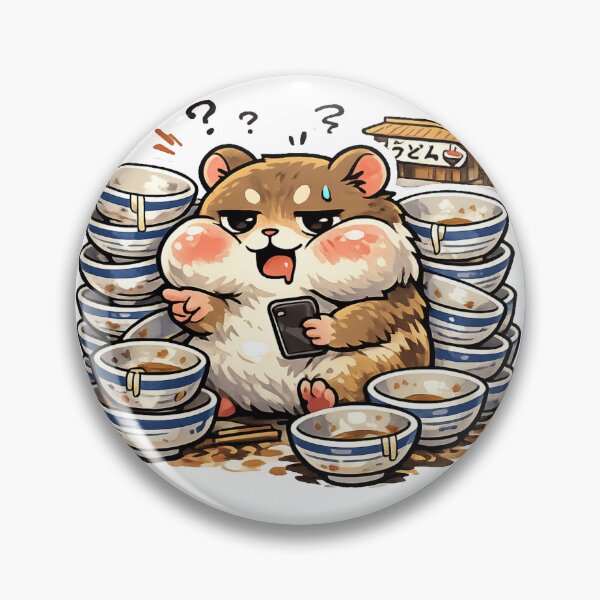 Item preview, Udon Food Tour Hamster Sticker | Funny Japan Foodie Meme Kawaii Animal designed and sold by kawaii animal store (in Japan).