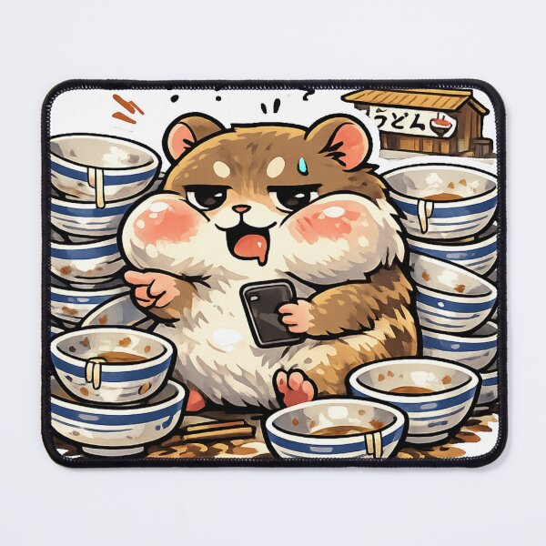 Item preview, Udon Food Tour Hamster Sticker | Funny Japan Foodie Meme Kawaii Animal designed and sold by kawaii animal store (in Japan).