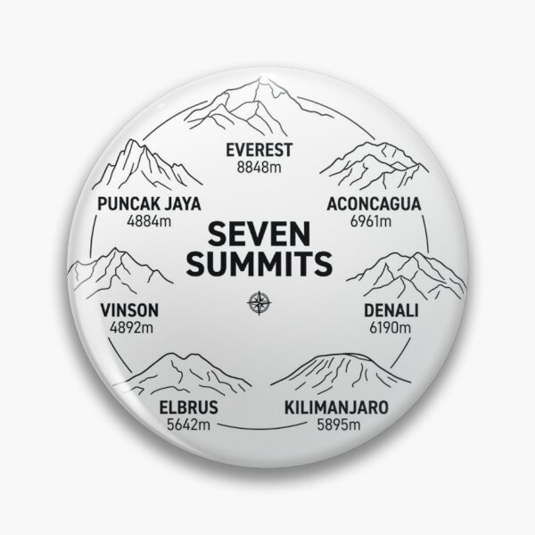 Item preview, Seven Summits Circle Design – Minimalist Mountain Line Art Illustration designed and sold by Gabe1983.