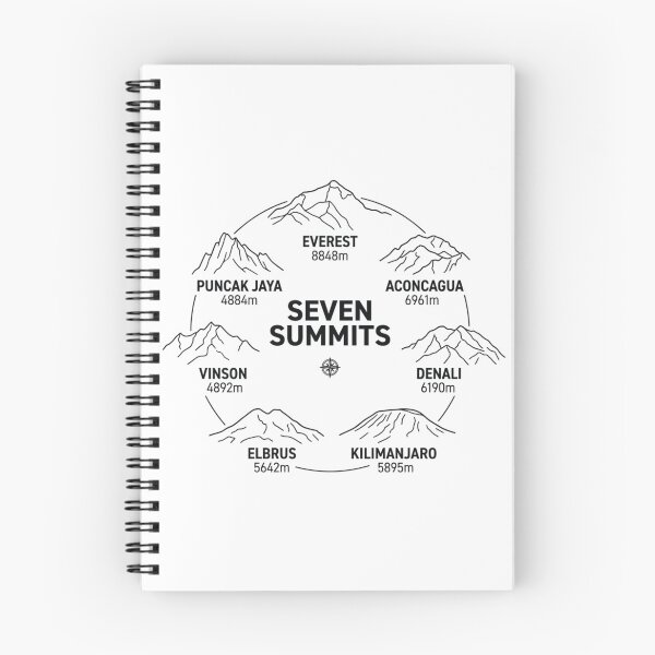 Item preview, Seven Summits Circle Design – Minimalist Mountain Line Art Illustration designed and sold by Gabe1983.