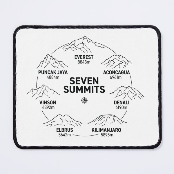 Item preview, Seven Summits Circle Design – Minimalist Mountain Line Art Illustration designed and sold by GabeMountainArt.