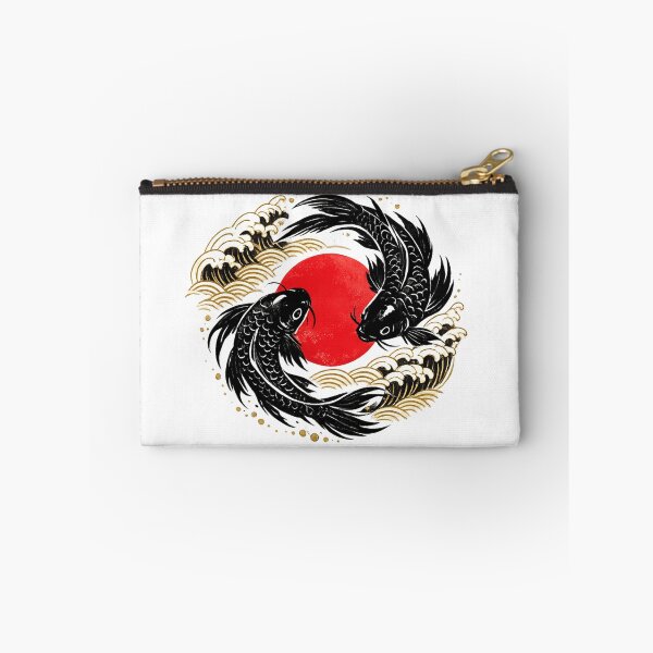 Item preview, Black Koi Yin Yang | Japanese Koi Fish Sun | Ukiyo-e Inspired Zen Art designed and sold by MrDev.