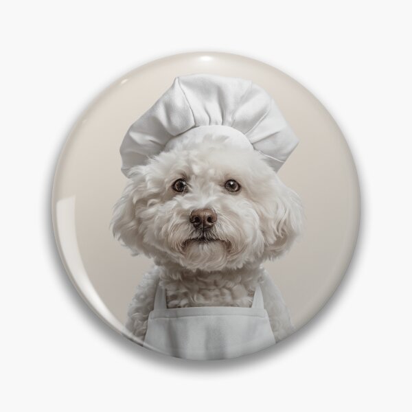 Item preview, Funny Bichon Frise Dog Chef Realistic Animal Cooking Humor Art designed and sold by LazyOwlStore.