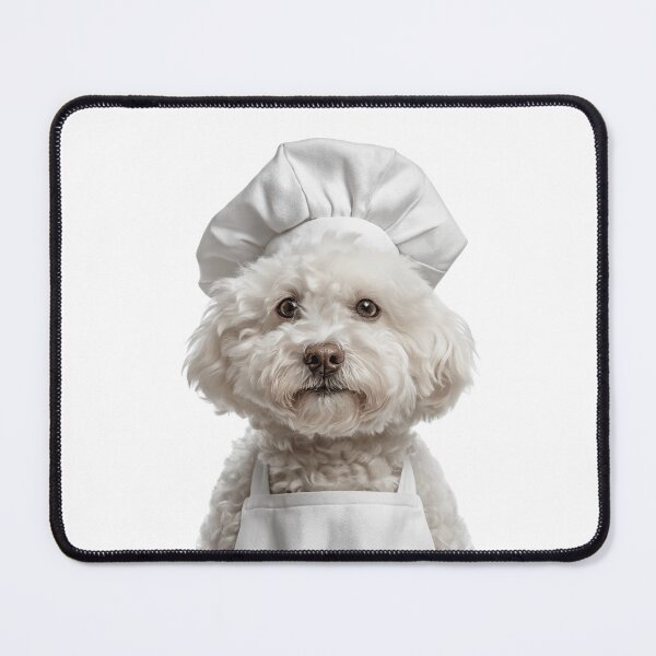 Item preview, Funny Bichon Frise Dog Chef Realistic Animal Cooking Humor Art designed and sold by LazyOwlStore.
