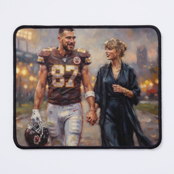 Item preview, Beautiful Painting of Taylor Swift and Travis Kelce designed and sold by Halifaxartguy.