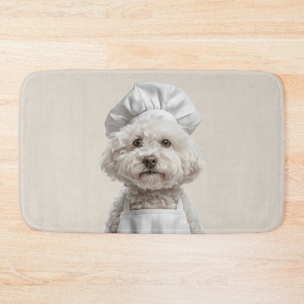 Item preview, Funny Bichon Frise Dog Chef Realistic Animal Cooking Humor Art designed and sold by LazyOwlStore.