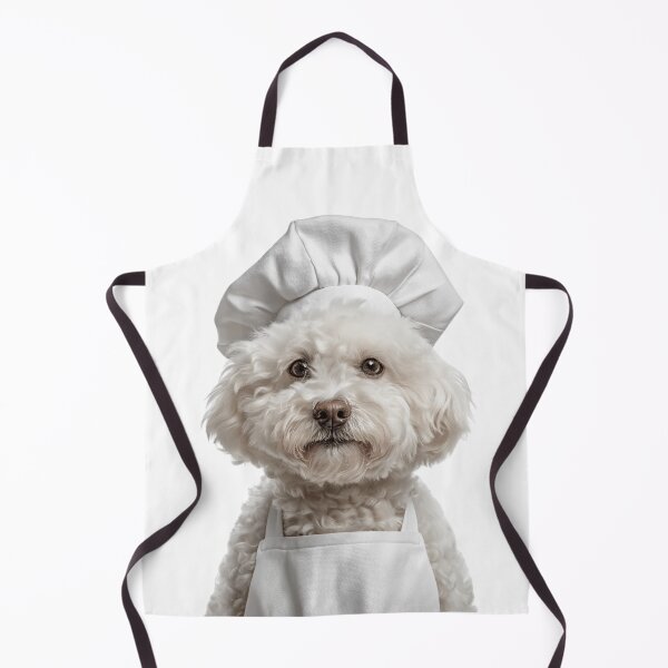 Item preview, Funny Bichon Frise Dog Chef Realistic Animal Cooking Humor Art designed and sold by LazyOwlStore.