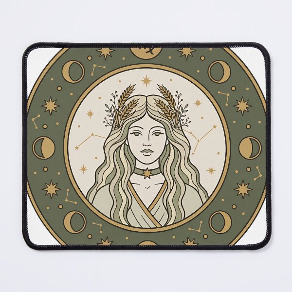 Item preview, Virgo Goddess — Boho Celestial Astrology Illustration designed and sold by JuanmaLW.