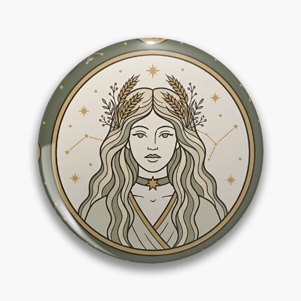 Item preview, Virgo Goddess — Boho Celestial Astrology Illustration designed and sold by JuanmaLW.
