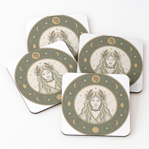 Item preview, Virgo Goddess — Boho Celestial Astrology Illustration designed and sold by JuanmaLW.
