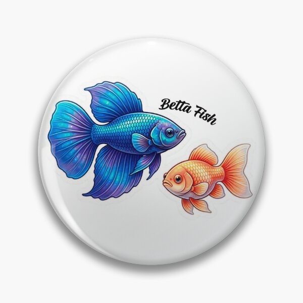 Item preview, Cute Betta Fish & Goldfish Sticker – Kawaii Aquarium Fish Duo Vinyl Decal for Fish Lovers designed and sold by Pandey14.