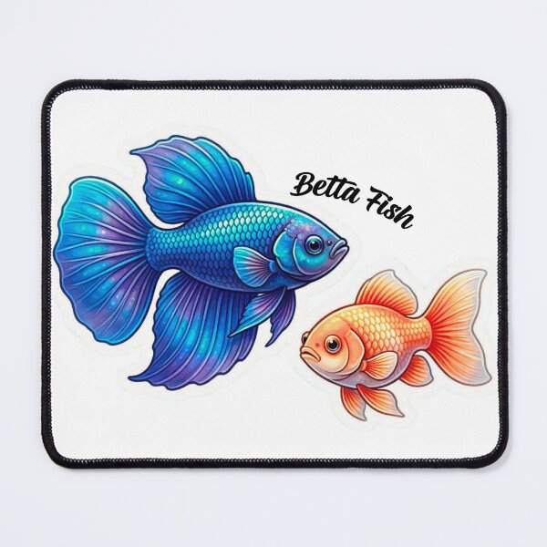 Item preview, Cute Betta Fish & Goldfish Sticker – Kawaii Aquarium Fish Duo Vinyl Decal for Fish Lovers designed and sold by Pandey14.