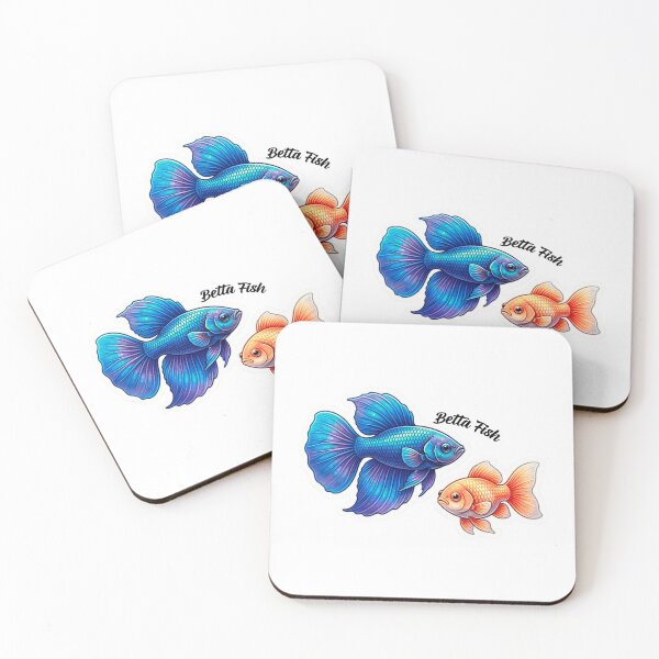 Item preview, Cute Betta Fish & Goldfish Sticker – Kawaii Aquarium Fish Duo Vinyl Decal for Fish Lovers designed and sold by Pandey14.