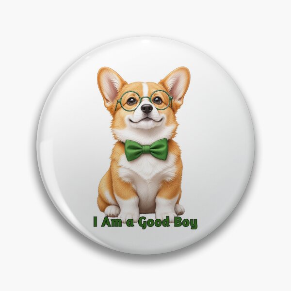 Item preview, I Am a Good Boy Corgi | Cute Dog with Glasses and Bow Tie designed and sold by The Pet Lover Collection .