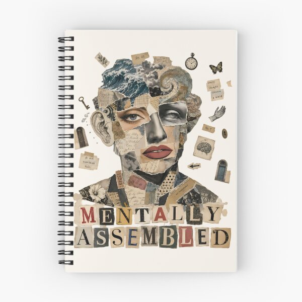 Item preview, Mentally Assembled Vintage Collage Portrait Mind Art Funny Surreal  designed and sold by VIVID COLORS CLUB.