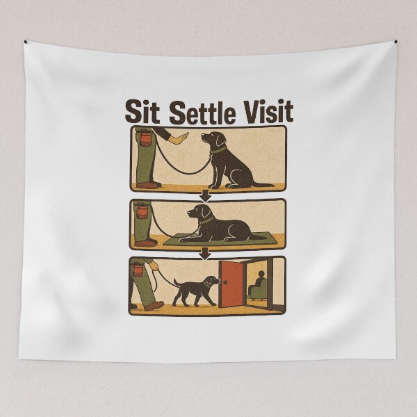 Item preview, Therapy Dog Trainer Sit Settle Visit designed and sold by pirminio.