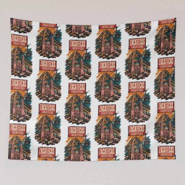 Item preview, Zacatecas, Mexico Vintage Travel Tourism Art designed and sold by TravelersGems.