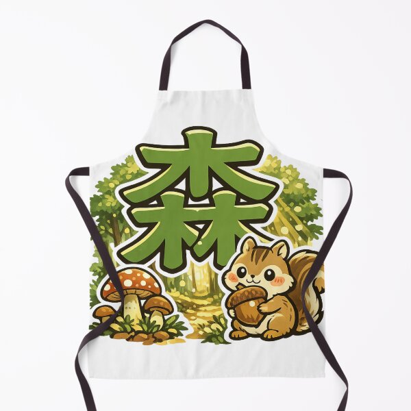 Item preview, Forest Kanji Mori Squirrel Sticker | Cute Japanese Woodland Aesthetic Kawaii Animal designed and sold by kawaii animal store (in Japan).