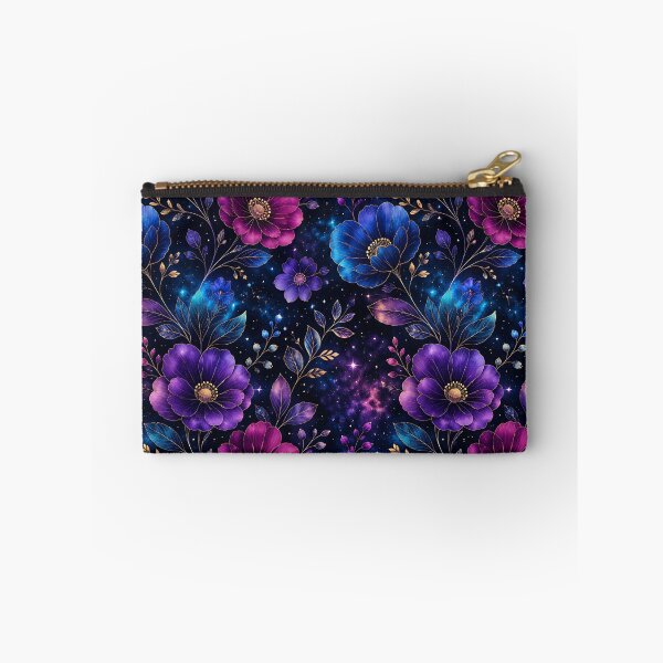Item preview, Galaxy Floral Pattern Purple Blue Magenta Starry Space designed and sold by Aureva Arts Shop.