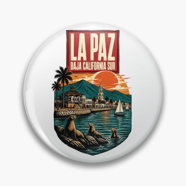 Item preview, La Paz Baja California Sur, Mexico Vintage Travel Tourism Art designed and sold by TravelersGems.