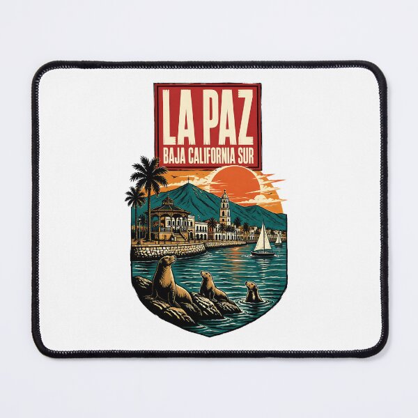 Item preview, La Paz Baja California Sur, Mexico Vintage Travel Tourism Art designed and sold by TravelersGems.