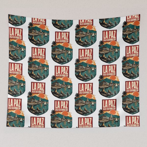 Item preview, La Paz Baja California Sur, Mexico Vintage Travel Tourism Art designed and sold by TravelersGems.
