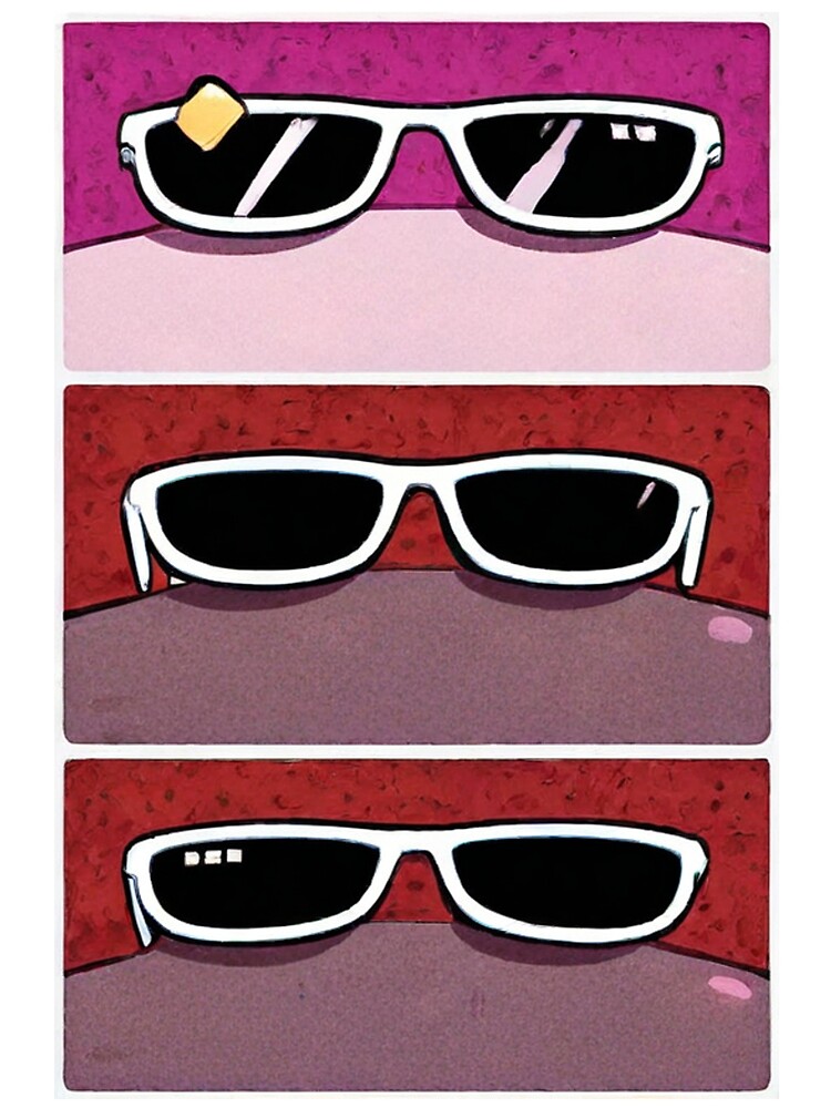 Thumbnail 3 von 3, Tuch, Art - Graphic Design, Stylized Sunglasses Triptych designt und verkauft von Reverso-Design.