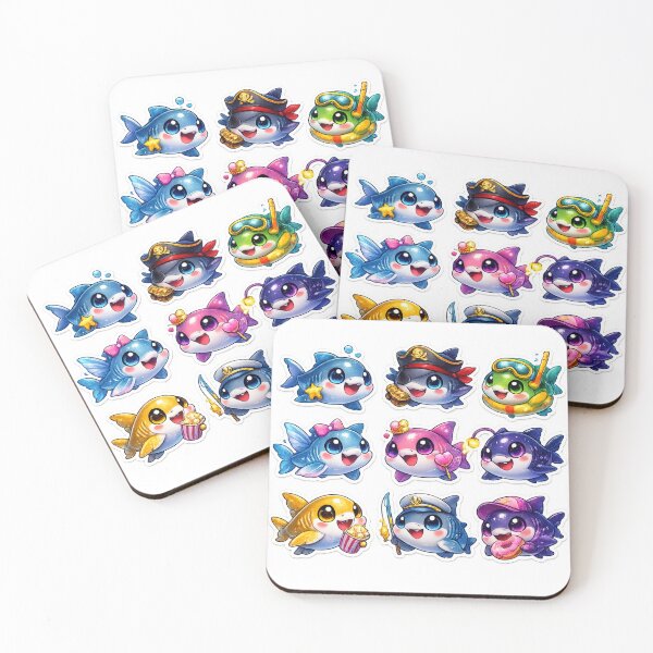 Item preview, Cute Kawaii Shark Sticker designed and sold by KrishAuraa.