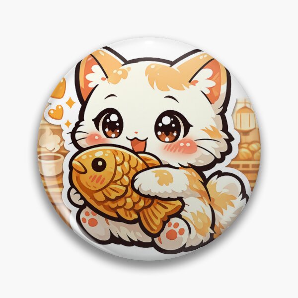 Item preview, Kawaii Cat Hugging Taiyaki Sticker | Cute Japanese Bakery Anime Cat designed and sold by kawaii animal store (in Japan).