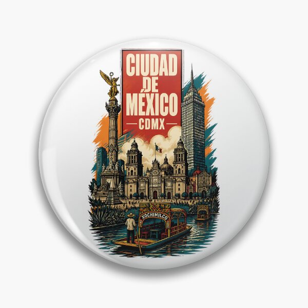 Item preview, Ciudad de Mexico, Mexico Vintage Travel Tourism Art designed and sold by TravelersGems.