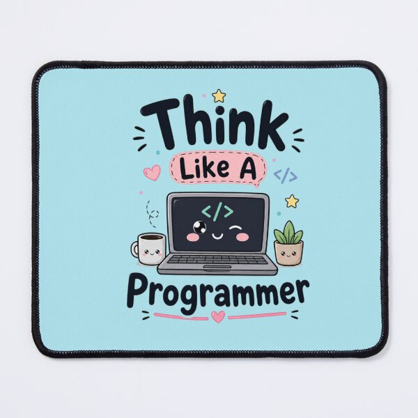Item preview, Think Like A Programmer Cute Coding Quote Kawaii Laptop Design | Funny Developer Gift Sticker designed and sold by Sanika arts .