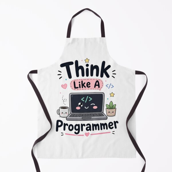Item preview, Think Like A Programmer Cute Coding Quote Kawaii Laptop Design | Funny Developer Gift Sticker designed and sold by Sanika arts .