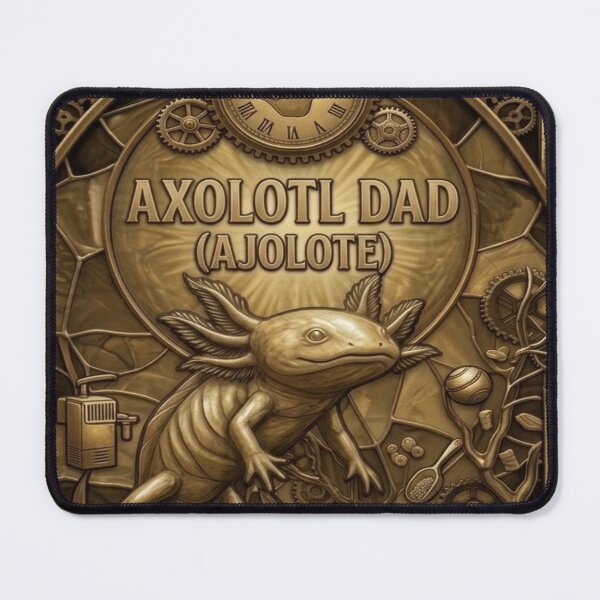 Item preview, Steampunk Axolotl Dad Father's Day designed and sold by BriSher.