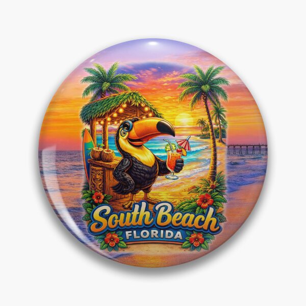 Item preview, Tropical Toucan Sunset – South Beach Florida Paradise designed and sold by MysticOzzy.