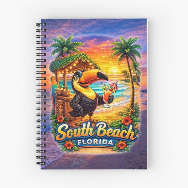 Item preview, Tropical Toucan Sunset – South Beach Florida Paradise designed and sold by MysticOzzy.