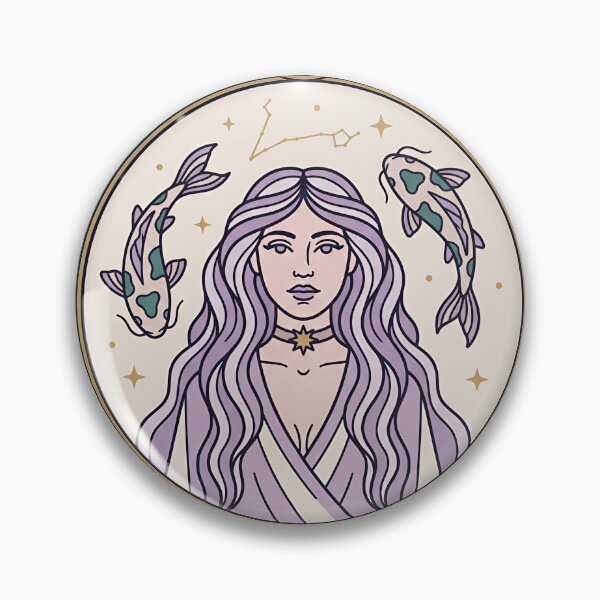 Item preview, Pisces Goddess — Celestial Zodiac Illustration Gift designed and sold by JuanmaLW.