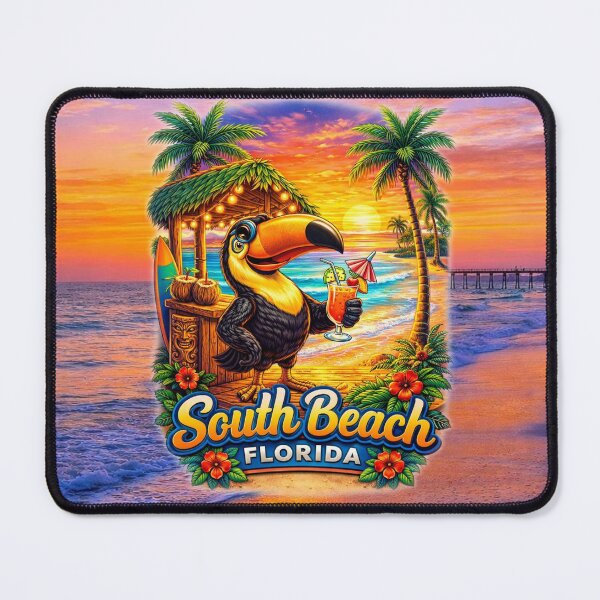 Item preview, Tropical Toucan Sunset – South Beach Florida Paradise designed and sold by MysticOzzy.