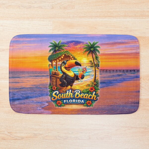 Item preview, Tropical Toucan Sunset – South Beach Florida Paradise designed and sold by MysticOzzy.