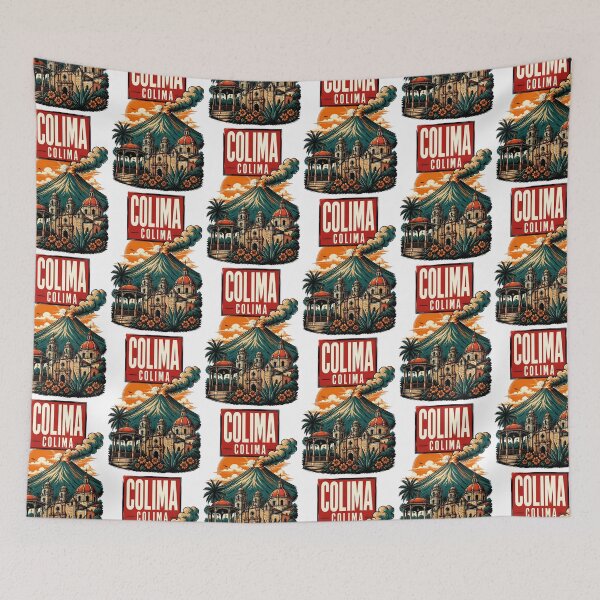 Item preview, Colima, Mexico Vintage Travel Tourism Art designed and sold by TravelersGems.