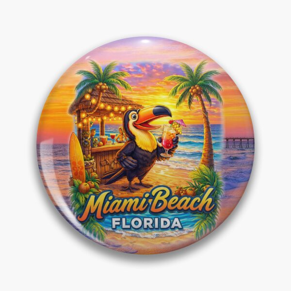 Item preview, Tropical Toucan Paradise – Miami Beach Sunset designed and sold by MysticOzzy.