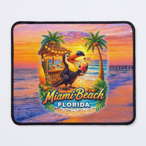 Item preview, Tropical Toucan Paradise – Miami Beach Sunset designed and sold by MysticOzzy.
