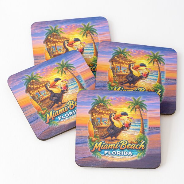 Item preview, Tropical Toucan Paradise – Miami Beach Sunset designed and sold by MysticOzzy.